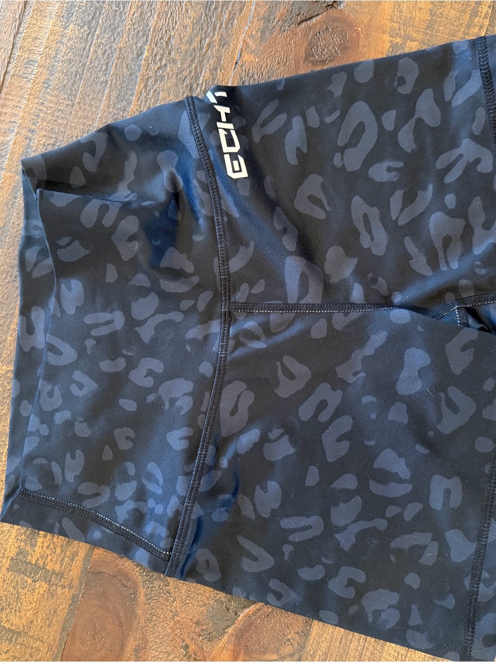 ECHT Black and Charcoal Leopard Print Leggings
